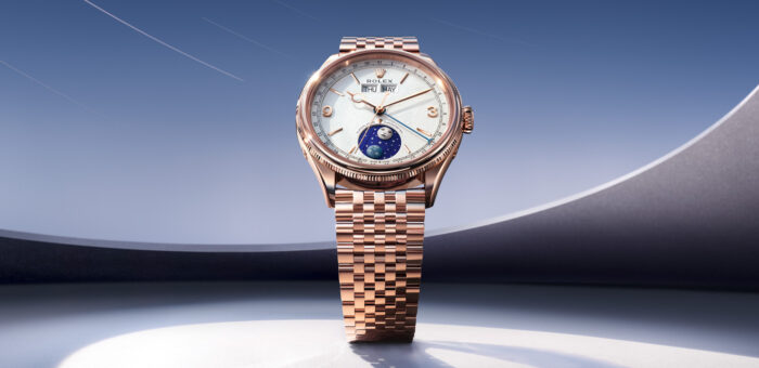 Montre Rolex Perpetual Padellone à calendrier annuel en or Everose avec cadran blanc